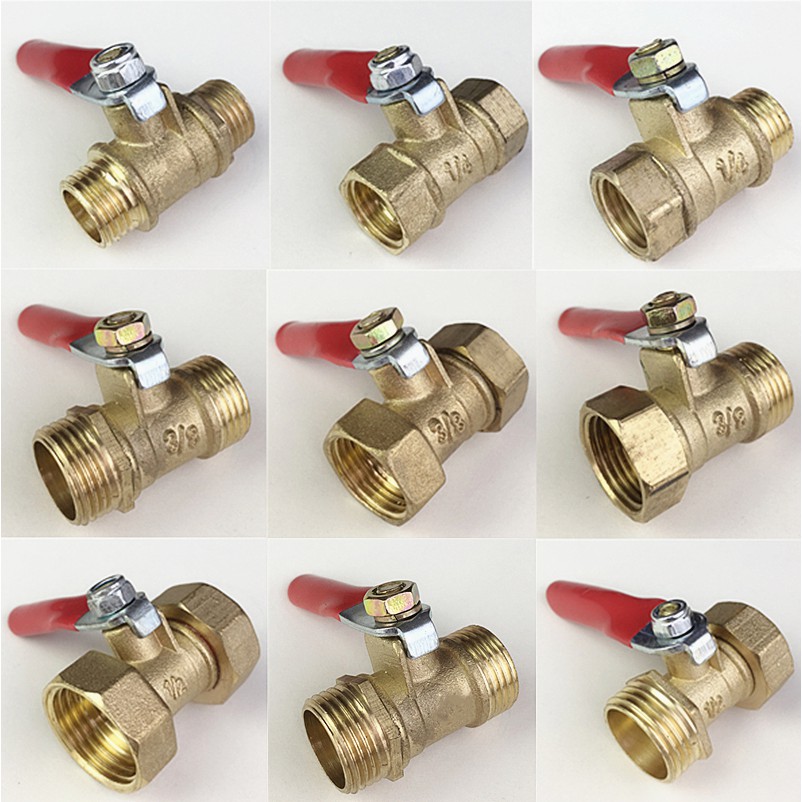 Pack Of 1 Durable Brass Lever Ball Valve 1/8" 1/4" 3/8" 1/2" Female to Male 
