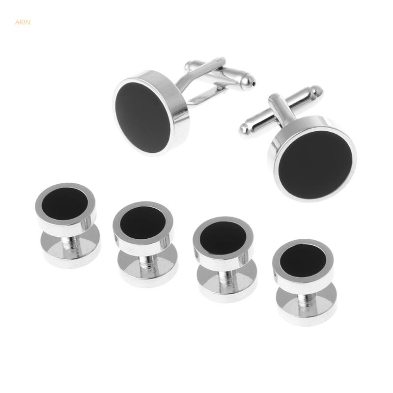 ARIN 6Pcs Fashion Men's Tuxedo Cufflinks Formal Costume Shirt Studs Cuff Links Set