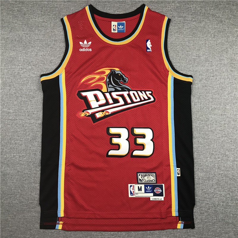 grant hill pistons jersey red