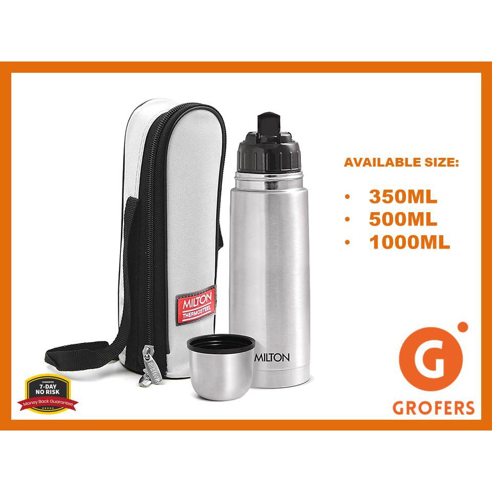 Milton Thermosteel Flip Lid Flask 350ml 500ml 1000ml Shopee Malaysia