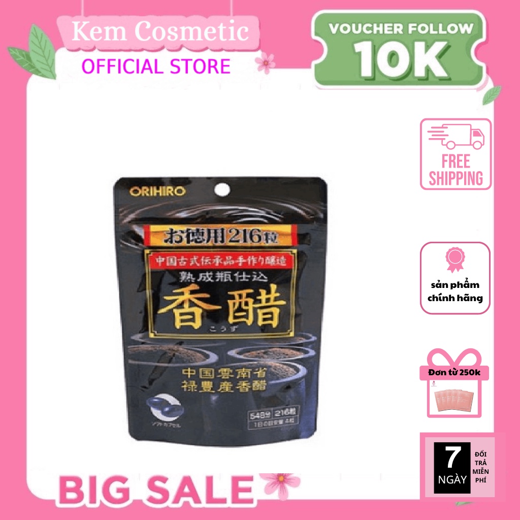 Orihiro Topvalu Black Vinegar Weight Loss Tablets 216 Japanese Tablets