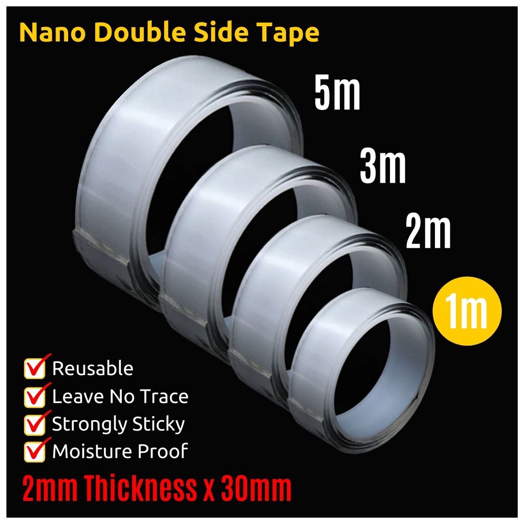 Multifunctional DoubleSided Adhesive Nano Tape Pita Pelekat Kuat