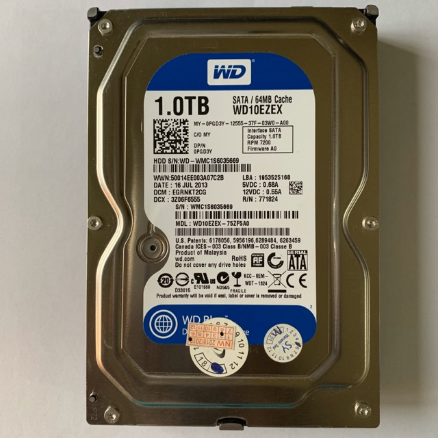 PROMO1TB Desktop HDD 7200RPM Harddrive 3.5Inch Western Digital 100%health Ready Stock Used Model