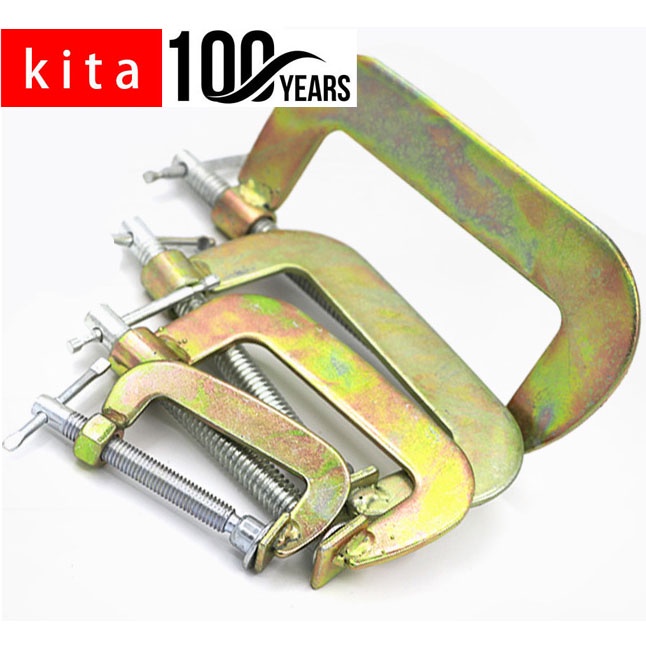 (gold) G CLAMP 3 inch Heavy Duty Metal Cclamp Gclamp Handyman