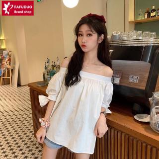  FAFUDUO  Baju  Baju  Lengan Pendek  Blaus Versi Korea Baru 