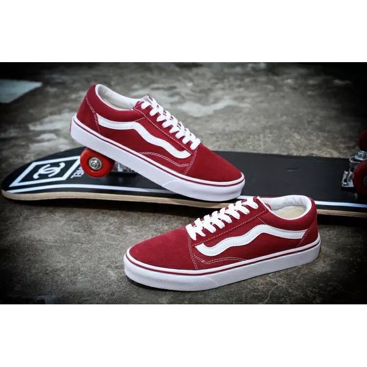 vans shoes in red colour