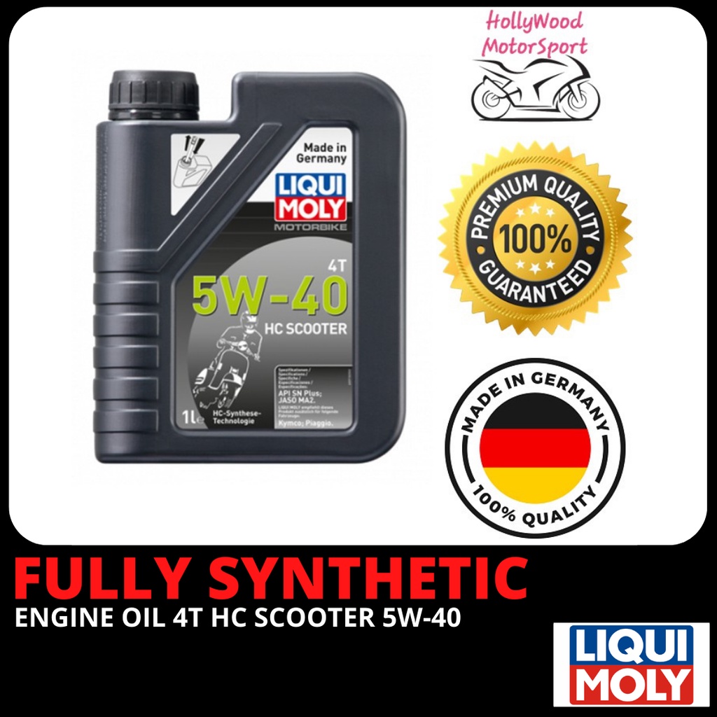 LIQUI MOLY SCOOTER ENGINE OIL 5W40 HC FULLY SYNTHETIC YAMAHA NVX NMAX
