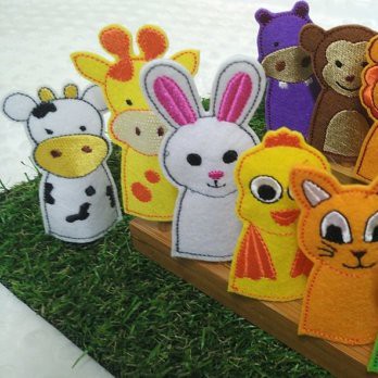 felt animal finger puppets