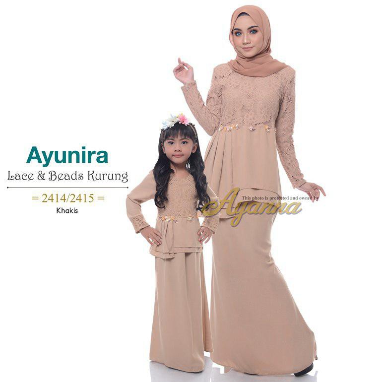  Baju  Raya 2019 Sedondon Ibu  Anak  Lace Beads Kurung  Girl 