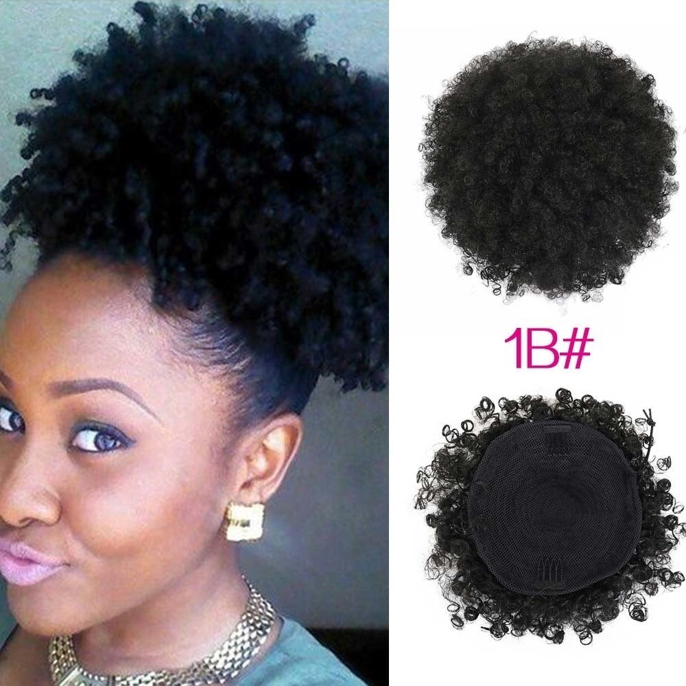 Synthetic Curly Hair Ponytail Short Afro Kinky Curly Synthetic