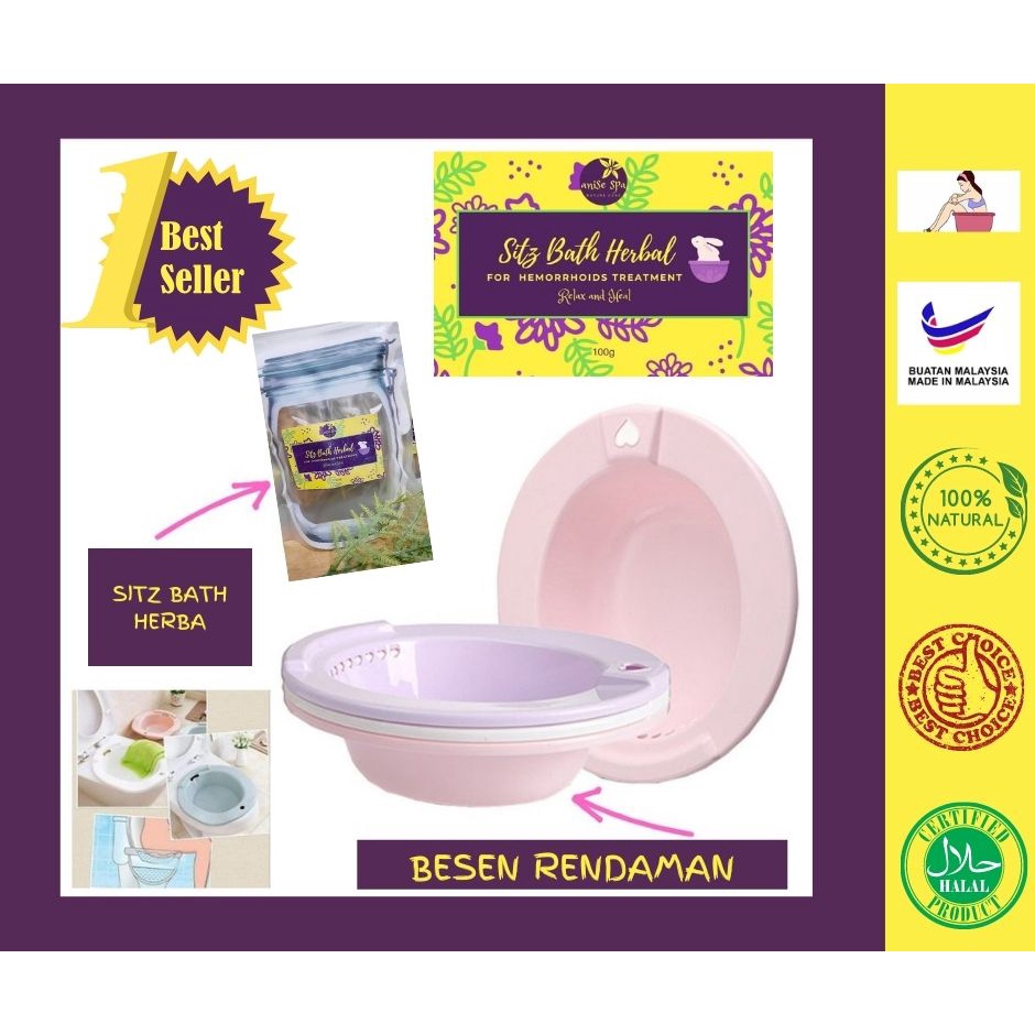Set Sitz Herbal/besen Hemorrhoids Rendaman Buasir sesuai untuk semua Lelaki Ibu mengandung Ibu