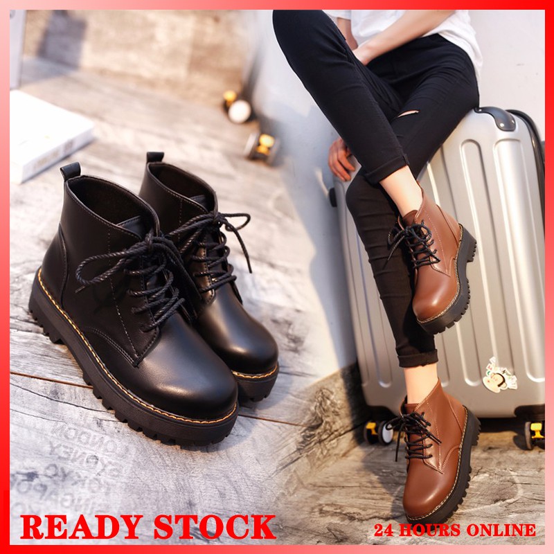 HC shop boot shoes women kasut perempuan Martin boots / boots women ankle  boots women's thick bottom boots READY STOCK | Shopee Malaysia