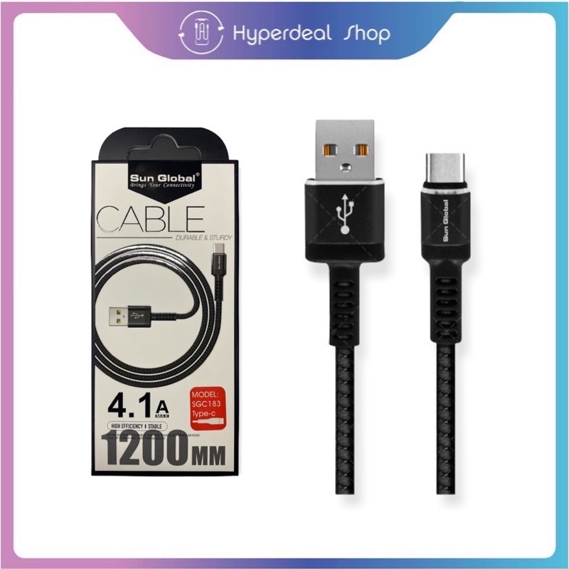 Sun Global 4 1a Quick Data Micro Type C Iphone Lightning Charge Sync Cable Shopee Malaysia