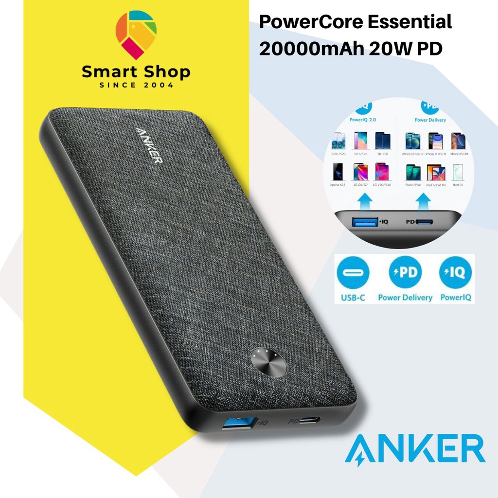 Anker A1287 PowerCore Essential 20000mAh 20W PD PowerBank Compatible