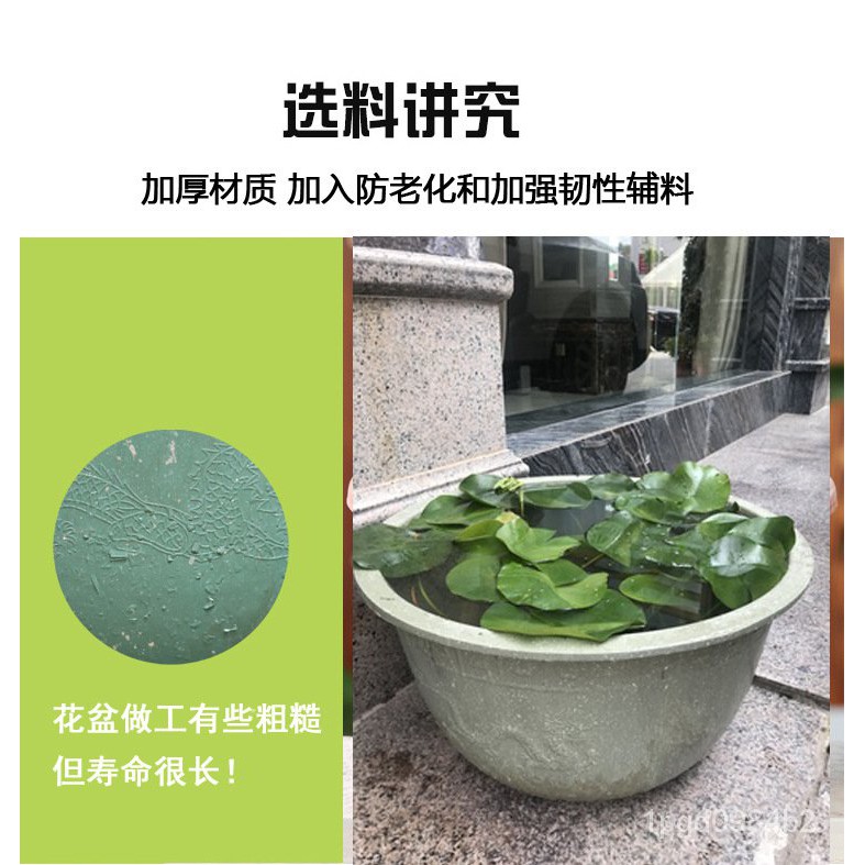 Flower Pot Lotus Basin 特大塑料花盆加厚超大无孔园艺盆水缸荷花碗莲睡莲水生花卉专用盆 Shopee Malaysia
