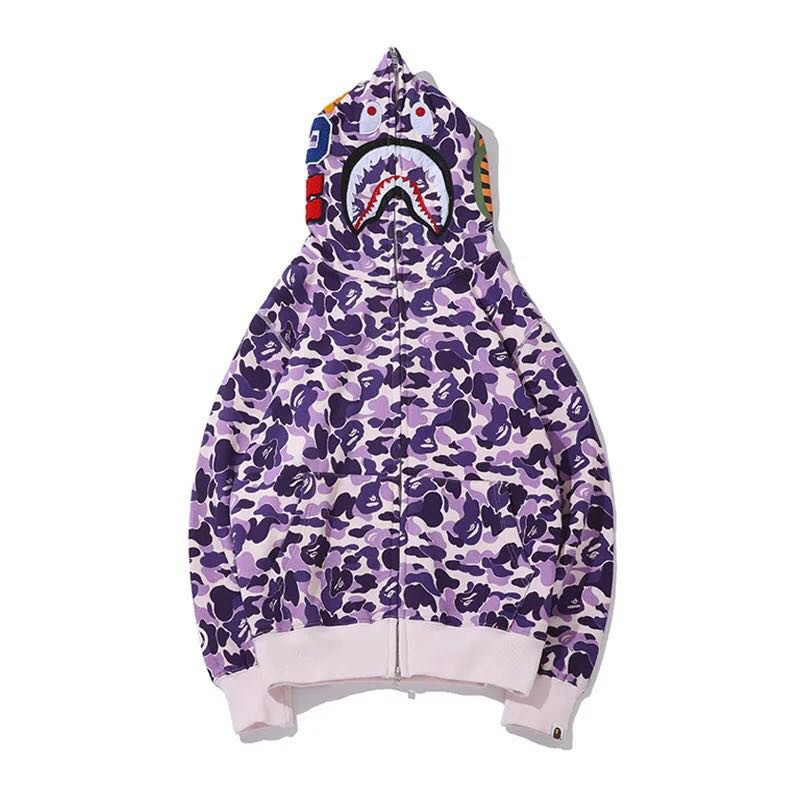 bape camo hoodie purple