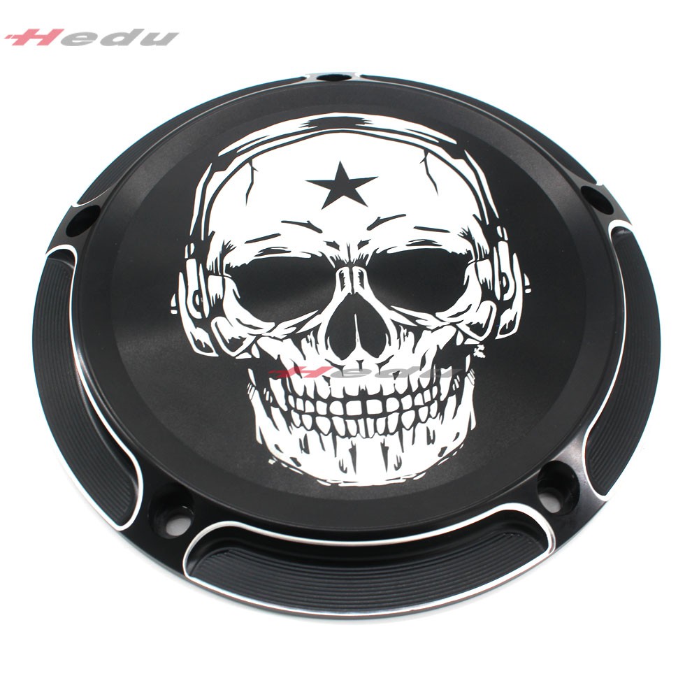Skull Soldier GUAIMI CNC Derby Timer Timing Engine Cover For Harley Dyna FLD Street Glide FLHTK FLHRS Fatboy FXSTB