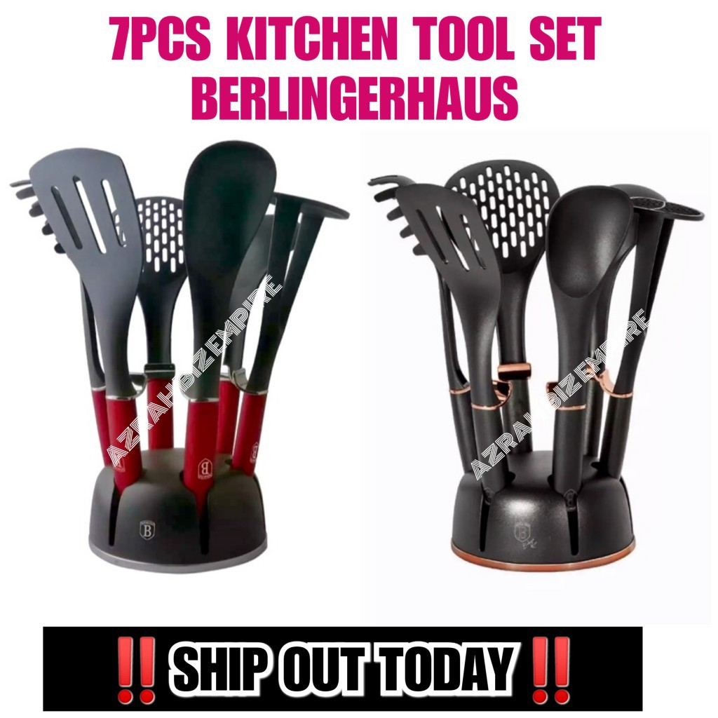 NEW! 7PCS BERLINGER HAUS NON-STICK KITCHEN TOOL CUTLERY SET SUDIP ...