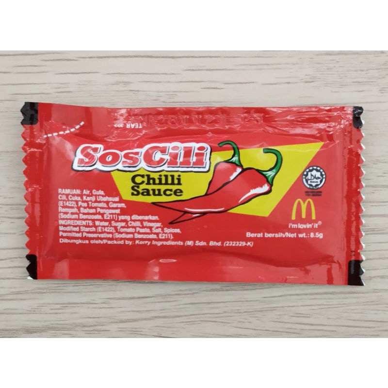 Mcdonald's Chilli Sauce Sachets Shopee Malaysia