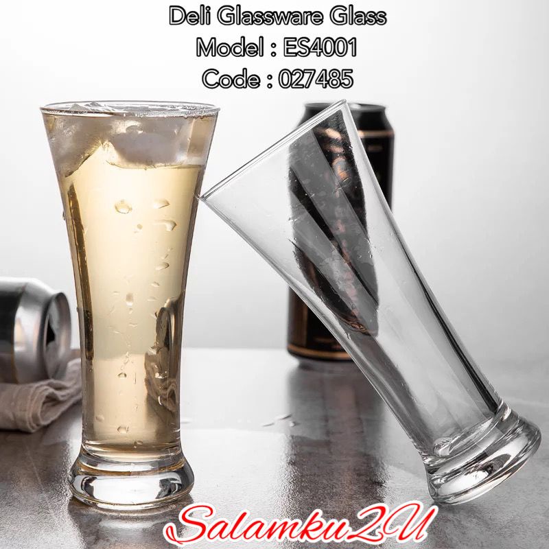 6pcs Deli Glassware 350ml Glass Tall Modern Design Luxury Glass Cup/Champagne Glass Set - 027485