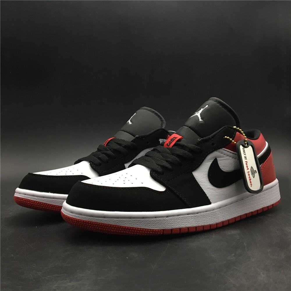 Air Jordan 1 Low Sb Black Toe Black Red Shopee Malaysia