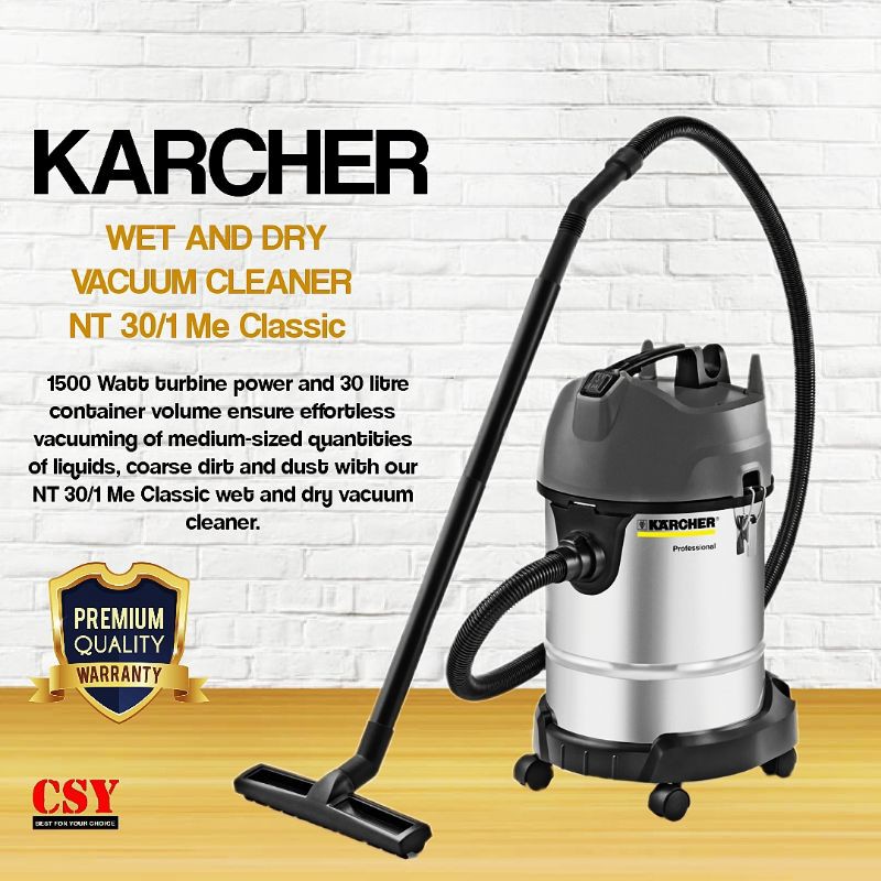 KARCHER WET AND DRY VACUUM CLEANER NT 30/1 Me Classic | Shopee Malaysia