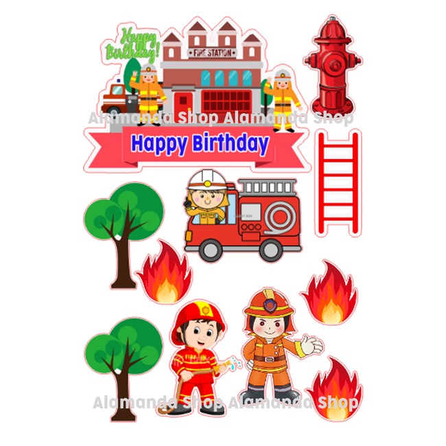 FIREMAN BOMBA TOPPER CAKE | Shopee Malaysia