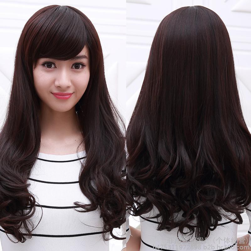 Ready Stock Korea Long Curly Wavy Cosplay Hair Wig Extension