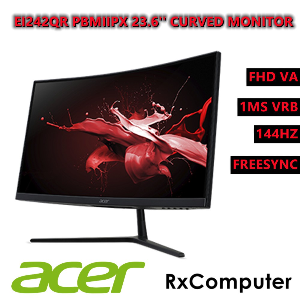 ACER EI242QR PBMIIPX / PBIIPX 24 INCH CURVED FHD VA ( 1MS VRB / 144HZ