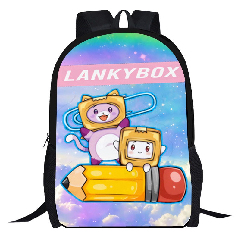 (Ready stock)Lankybox Backpack 3D Printing Casual Bags For Teenage ...