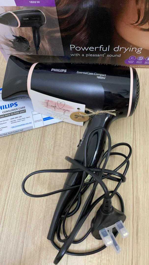 Philips EssentialCare Hair dryer BHD004 ( 1800W ) New Hairdryer Fluffy Hair  | Shopee Malaysia