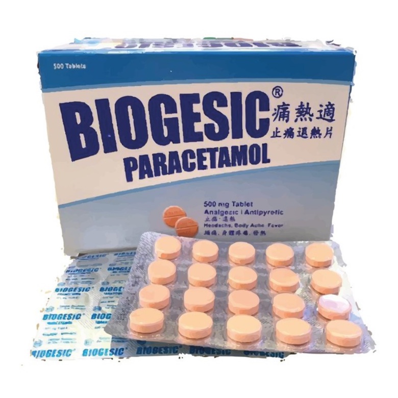 BIOGESIC PARACETAMOL 500MG 20'S / STRIP (EXP08/2025) Shopee Malaysia