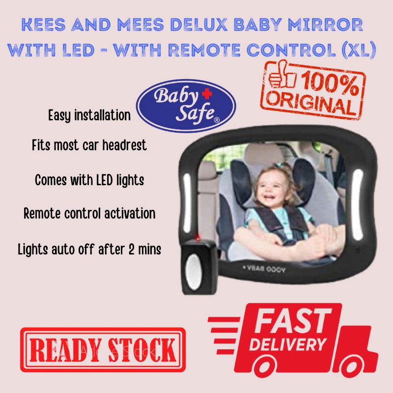KEES AND MEES DELUX BABY MIRROR WITH LED WITH REMOTE CONTROL (XL