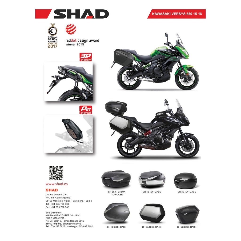 kawasaki versys 650 side cases