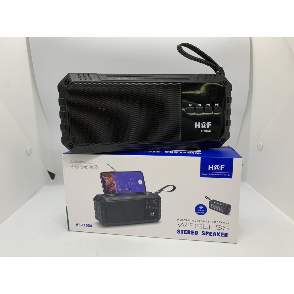 H F Wireless Stereo Speaker Hf F1056 Solar Energy Speaker Shopee Malaysia
