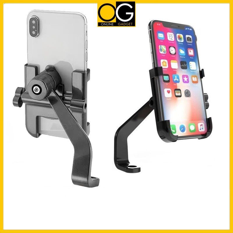 Motor Phone Holder Motorcycle Metal Aluminum Alloy with 360 Degree Rotation Adjustable Phone Holder