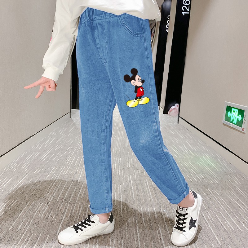 Hot Korean Style Kids Clothing Boys Girls Fashion Trousers Cartoon Printed  Jeans Children Cotton Pants 4-12Years | Shopee Malaysia