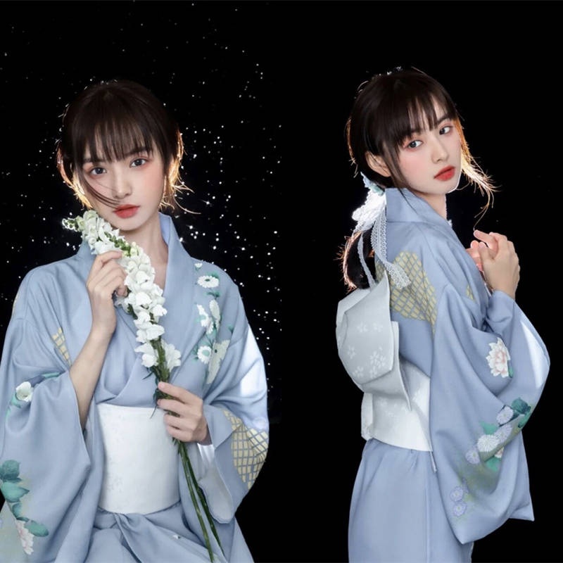 Japanese kimono Shenming gadis dan saman pakaian Jepun mengambil gambar perempuan seni photo wanita hamil jubah mandi angin yukata yukata