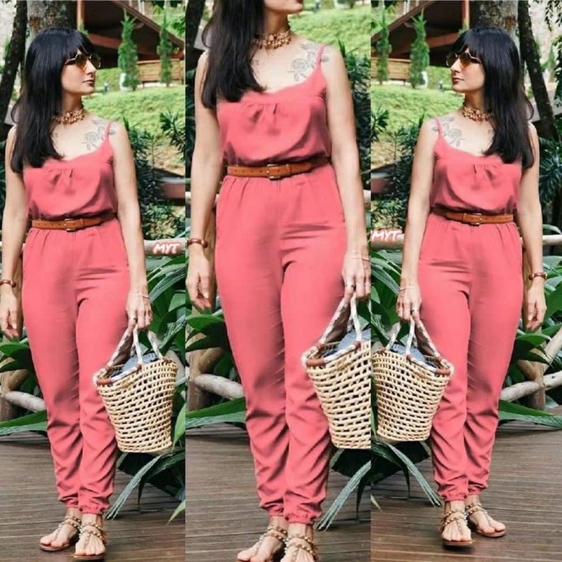 Jessica jogger strap jumpsuit belt not included