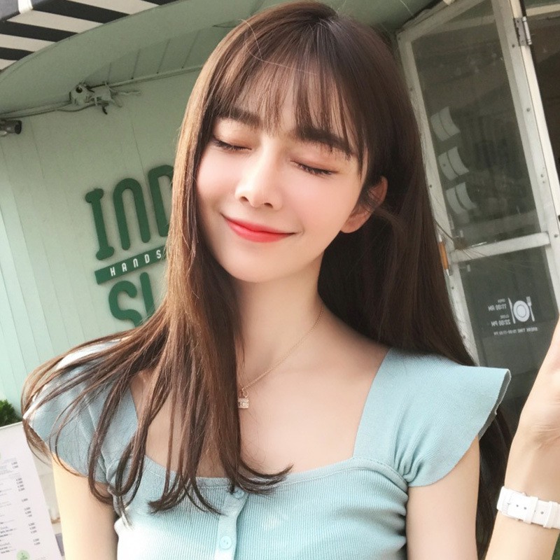Lady Long Big Wave Fluffy Natural Network Celebrities Cute