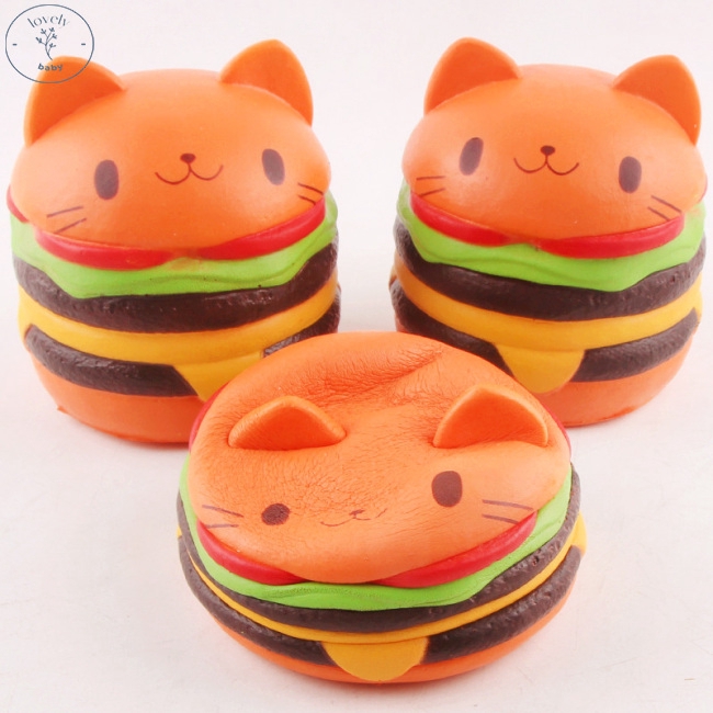 hamburger cat plush