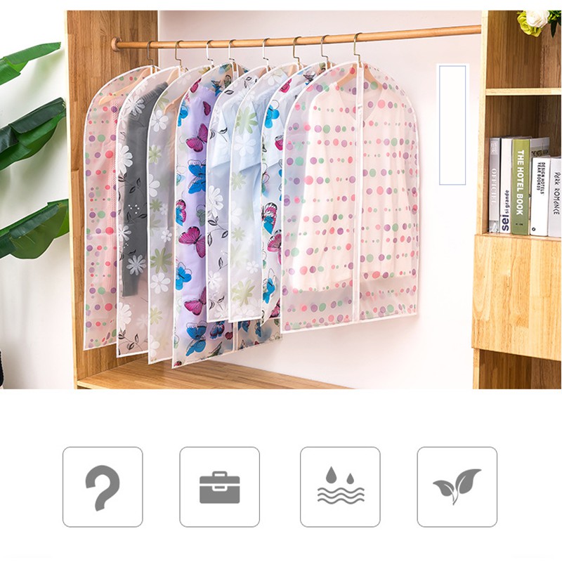 PEVA Printed Clothing Dust Cover Clothes Suit Dustproof Bag for Hanging