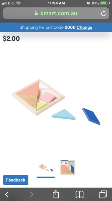 kmart wooden tangram