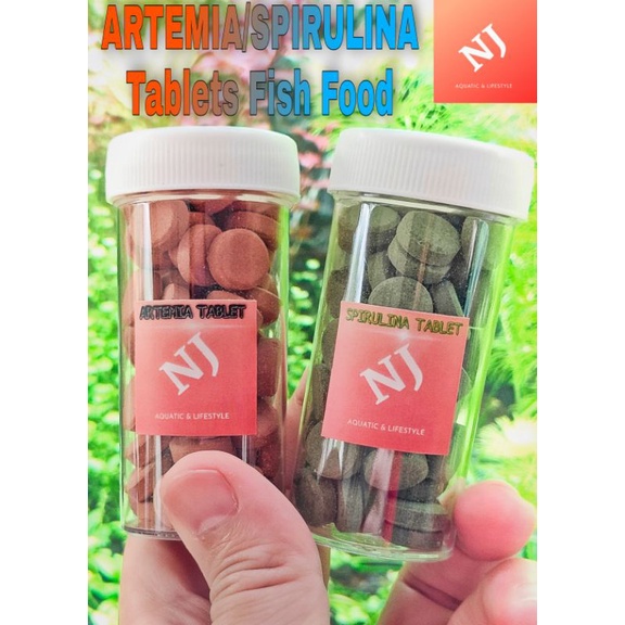 NJ Artemia/Spirulina Tablets Fish Food 40g/Bottle Shopee Malaysia