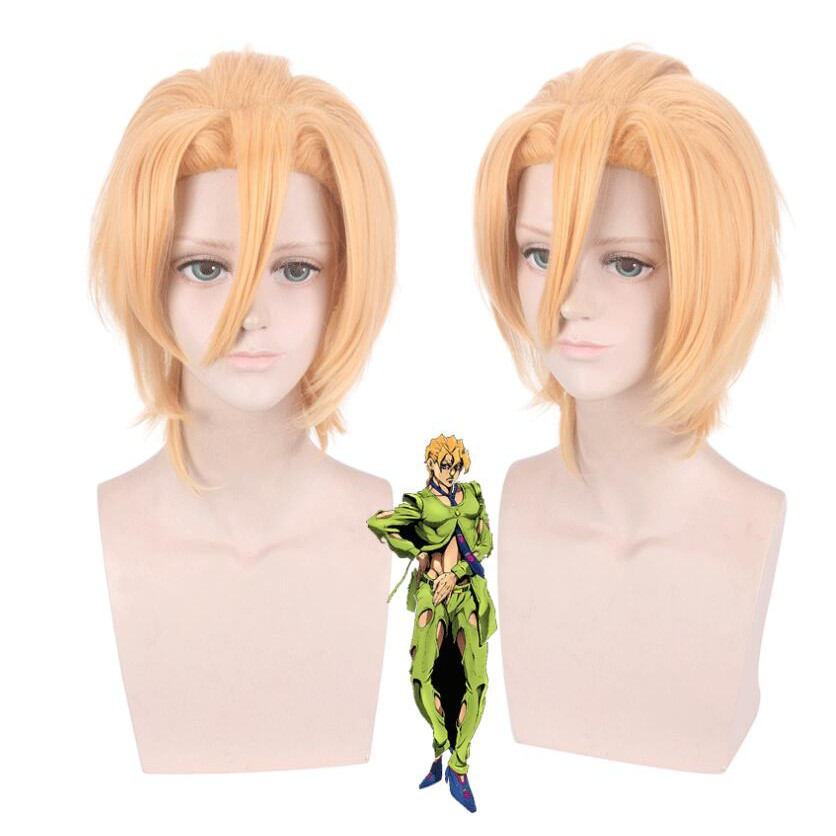 anime short golden jojo's bizarre adventure pannacotta fugo cosplay wig