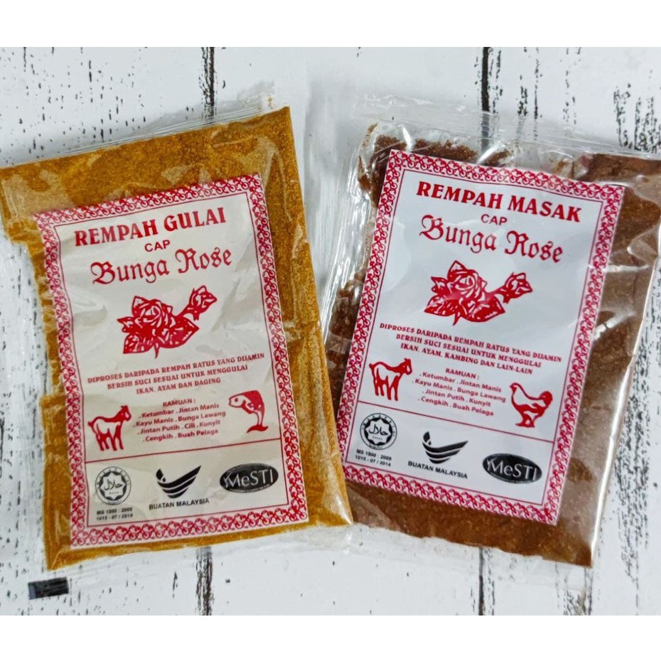 READY STOCK] REMPAH GULAI / REMPAH MASAK  CAP BUNGA ROSE  Shopee 