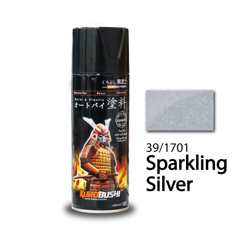Samurai 39 Sparkling Silver Metallic Spray Paint 400ml Shopee Malaysia