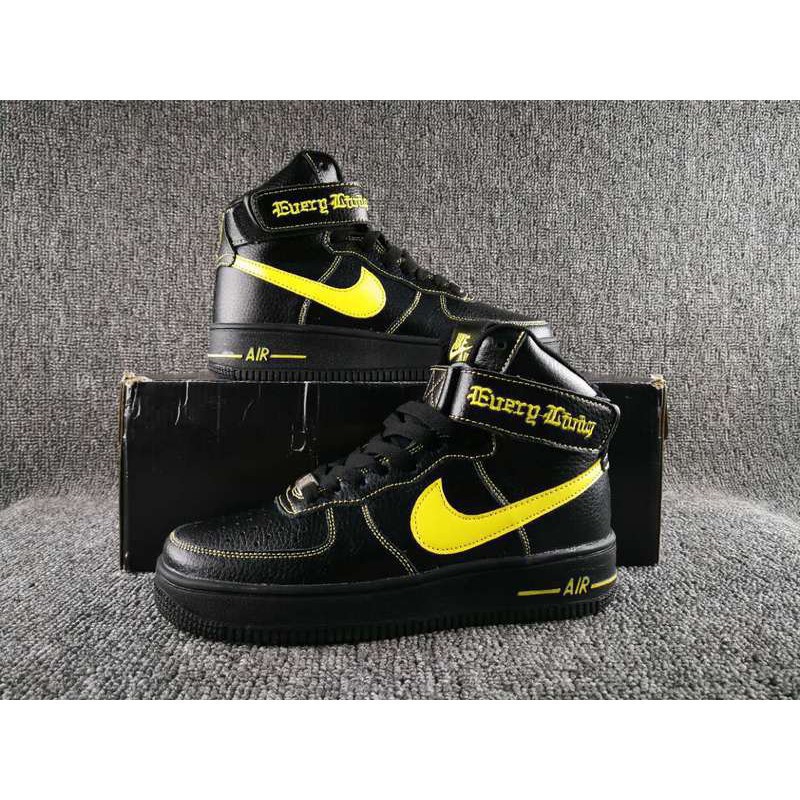 nike air force 1 high black and yellow