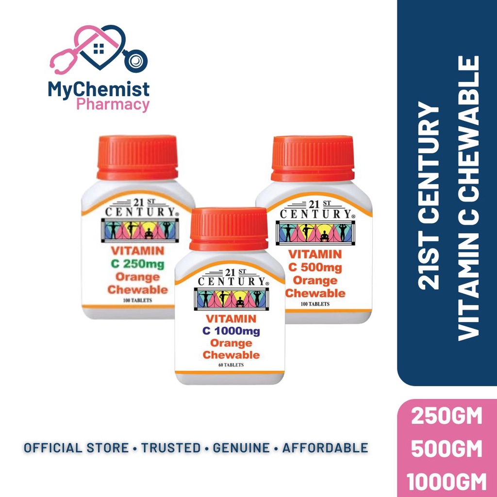 21st Century Vitamin C Orange Chewable (250mg / 500mg / 1000mg