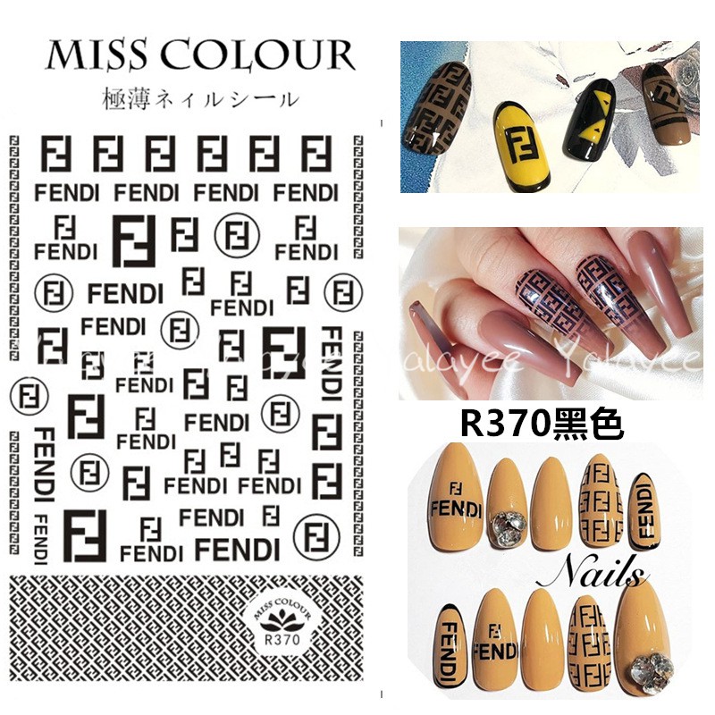 Yalayee Nail Sticker And Fantastic Fendi Adhesive Sticker Shopee Malaysia